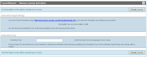 Manual Activation