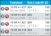 Request History Screenshot