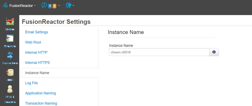 Changing your FusionReactor instance name, easily, FusionReactor
