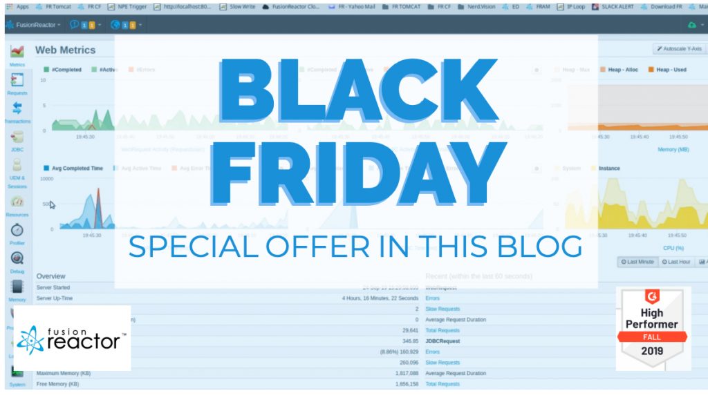Black Friday Sale 2019, FusionReactor