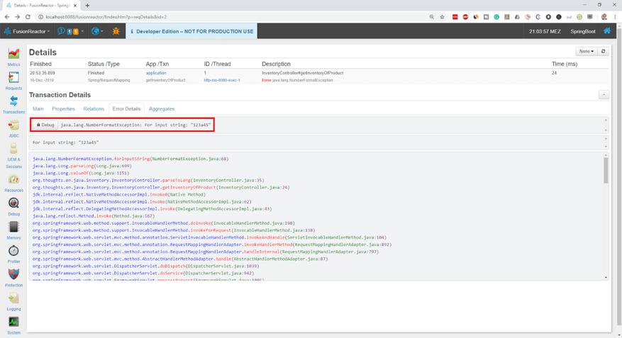 Understanding StackTraces in Java, FusionReactor