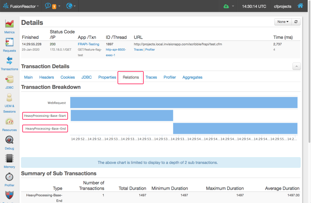 Using The FusionReactor API (FRAPI) To Add Custom Instrumentation In Lucee CFML 5.2.9.40, FusionReactor