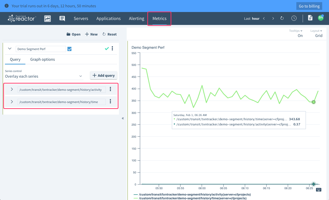 Sending FusionReactor Tracked Transaction Metrics To The Cloud Dashboard With Lucee CFML 5.2.9.40, FusionReactor