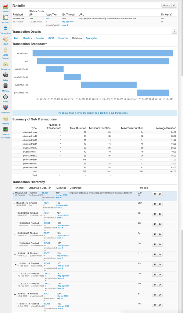 Dynamically Instrumenting ColdFusion Component Methods With FusionReactor Tracked Transactions In Lucee CFML, FusionReactor