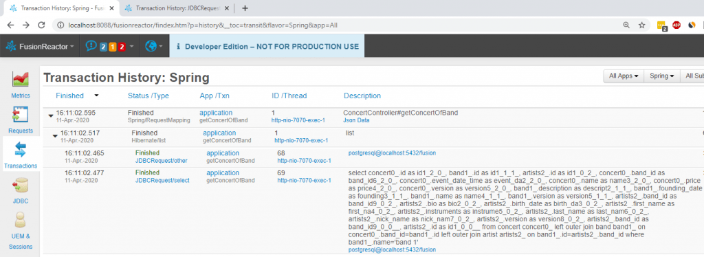 Finding and fixing Spring Data JPA performance issues with FusionReactor, FusionReactor