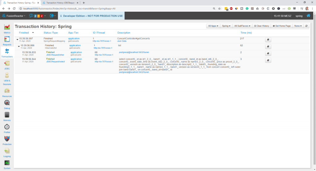 Finding and fixing Spring Data JPA performance issues with FusionReactor, FusionReactor