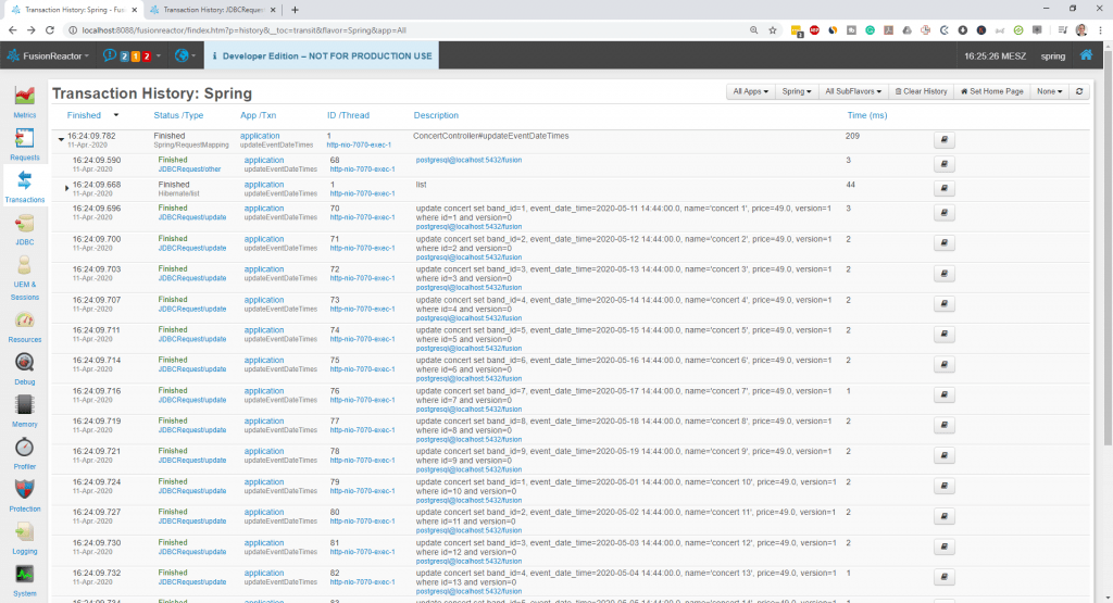 Finding and fixing Spring Data JPA performance issues with FusionReactor, FusionReactor