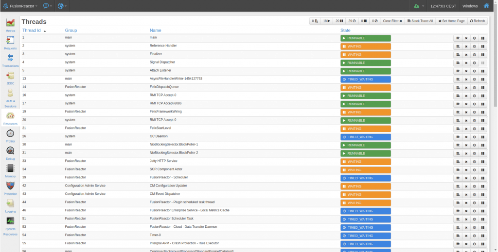 Cloud live mode – just like traditional on-premise FusionReactor, FusionReactor