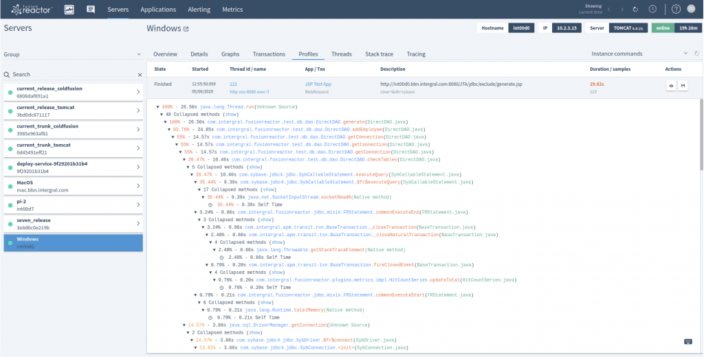 Cloud live mode – just like traditional on-premise FusionReactor, FusionReactor