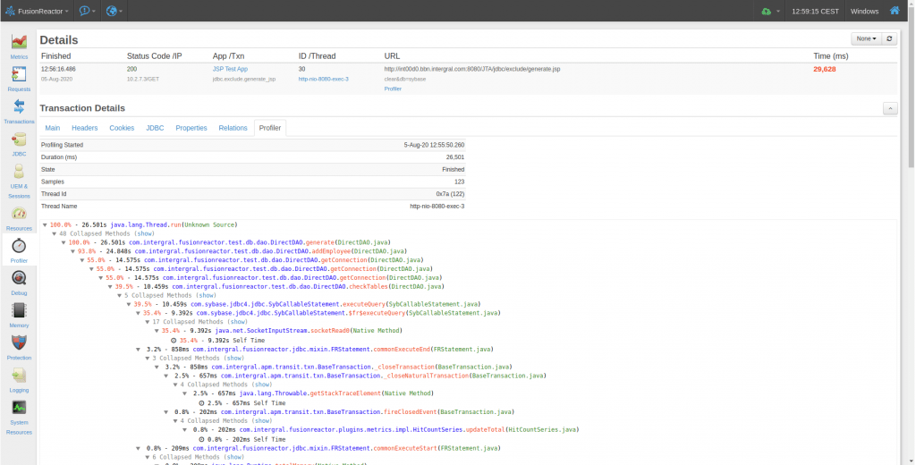 Cloud live mode – just like traditional on-premise FusionReactor, FusionReactor