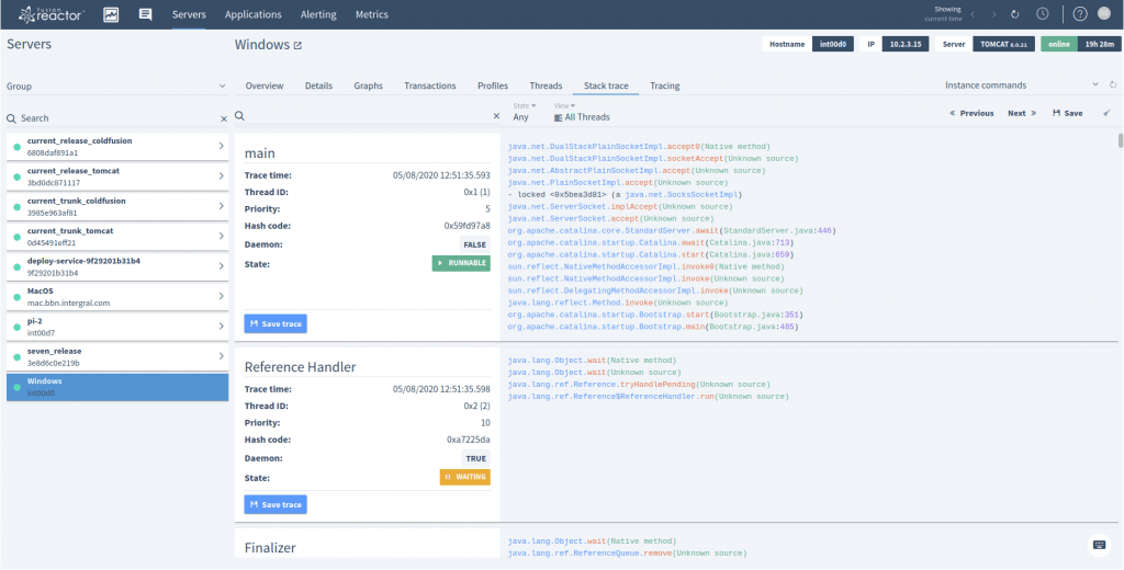 Cloud live mode – just like traditional on-premise FusionReactor, FusionReactor