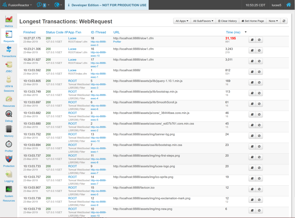 Finding (and Fixing) Your Slow ColdFusion Pages with FusionReactor, FusionReactor
