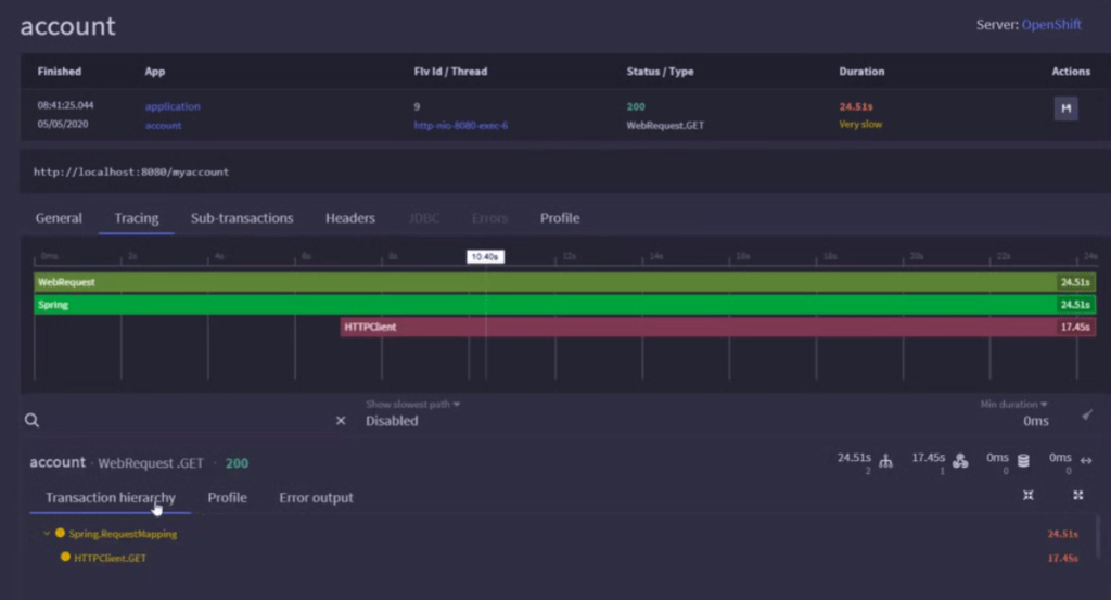 How to troubleshoot slow running requests in microservices, FusionReactor